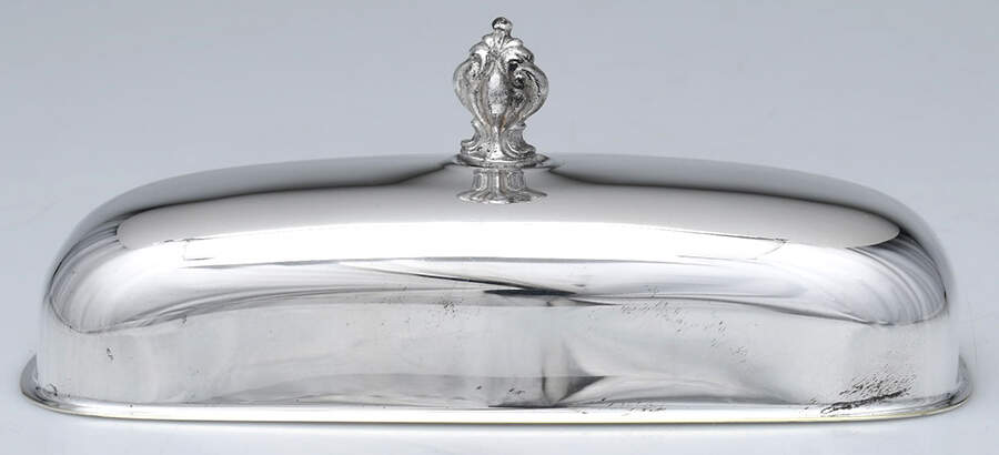 Baroque (Silverplate, Hollowware) Lid for 1/4 Pound Butter by Sheridan Silver Co-1