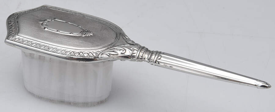 S4P1 (Pewter, Hollowware) Girl Baby Brush by Salisbury Inc-1