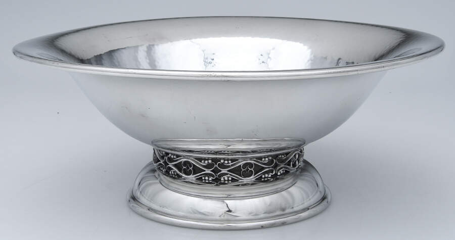 SET1 (Pewter, Hollowware) 14" Round Footed Centerpiece by Shirley Metalcraft-1