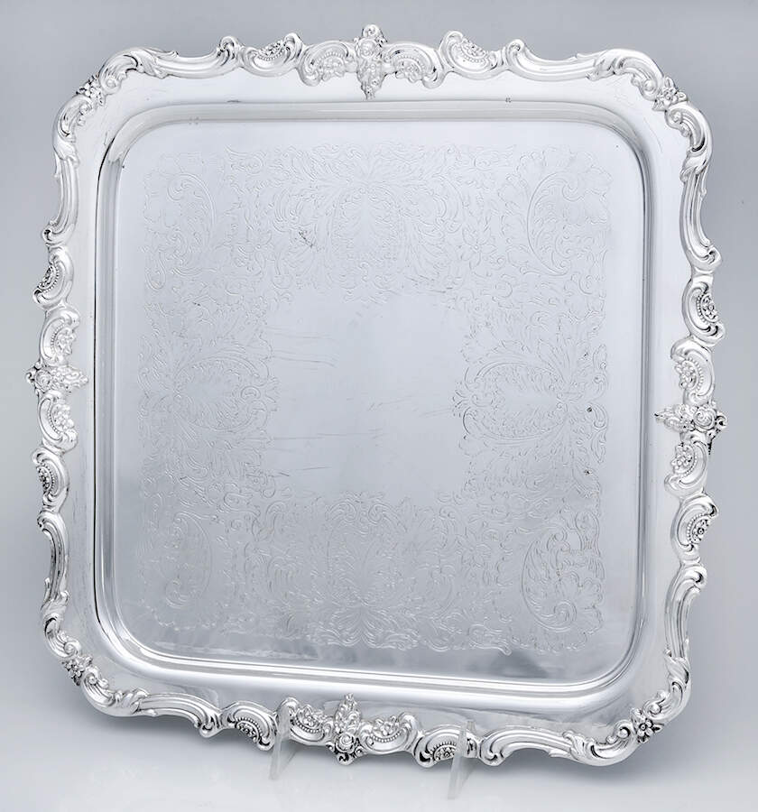 El Grandee (Silverplate Hollowware) 14" Square Tray by Towle Silver-1