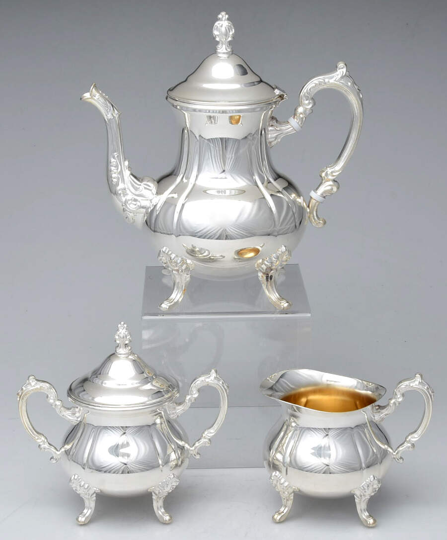 TWS305 (SILVERPLATE, HOLLOWWARE) (3 Pc) Coffee Set (PCP,PCR,PSU) by Towle Silver-1