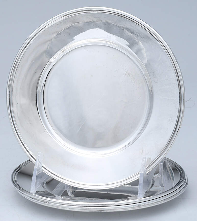 Hamilton (Sterling, Hollowware) Bread & Butter Plate - Set of 4 by Tiffany & CO SILVER-1