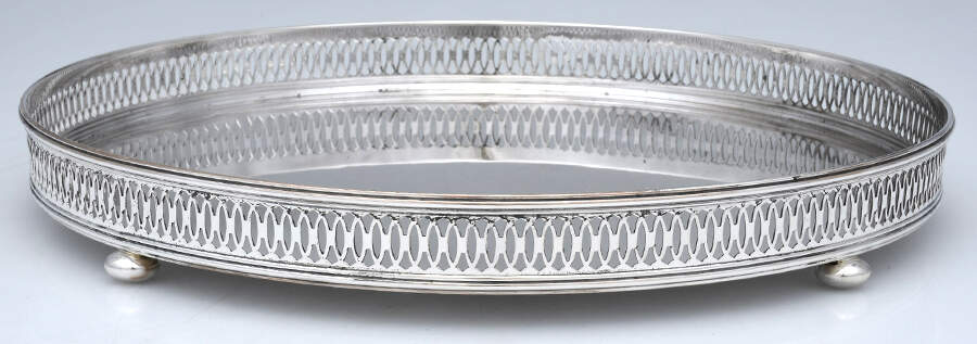 G12P (Sterling, Hollowware) 12" Gallery Tray by Tuttle-1