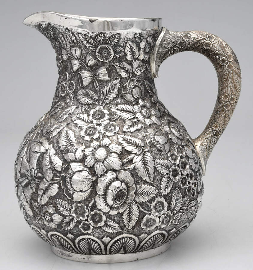 Repousse (Sterling, Hollowware) Sterling Water Pitcher by Tiffany & CO SILVER-1
