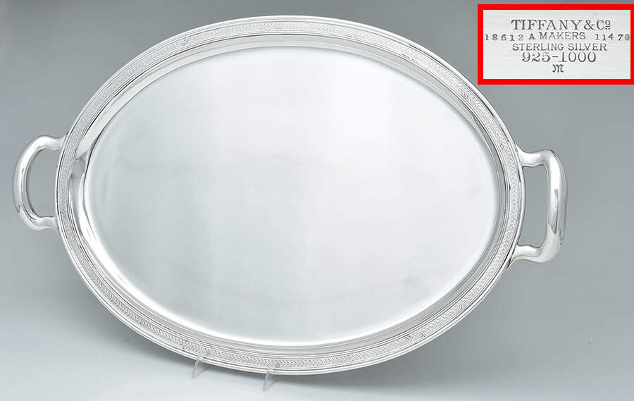 20610A (Sterling, Hollowware) Large Waiter Tray by Tiffany & CO SILVER-1
