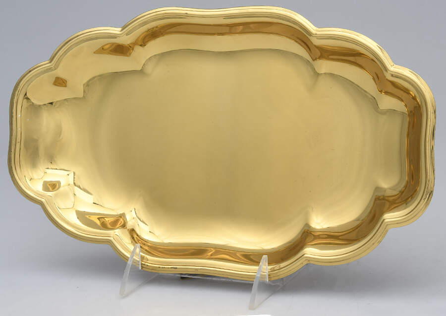 Seiden (Brass, Hollowware) 12" Dresser Tray by Towle Silver-1
