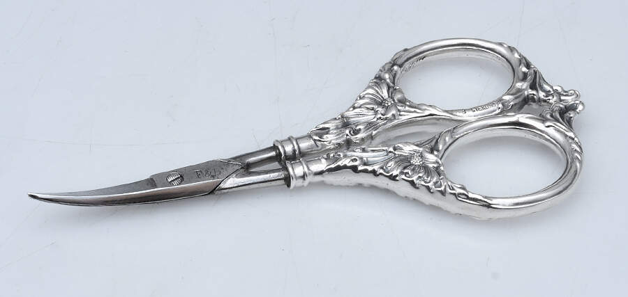 TIS113 (Sterling, Hollowware) Manicure Scissors by Tiffany & CO SILVER-1