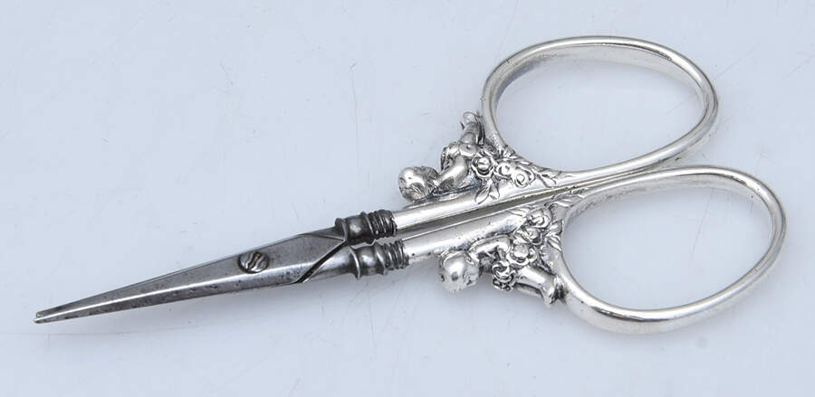 TIS113 (Sterling, Hollowware) Manicure Scissors by Tiffany & CO SILVER-1