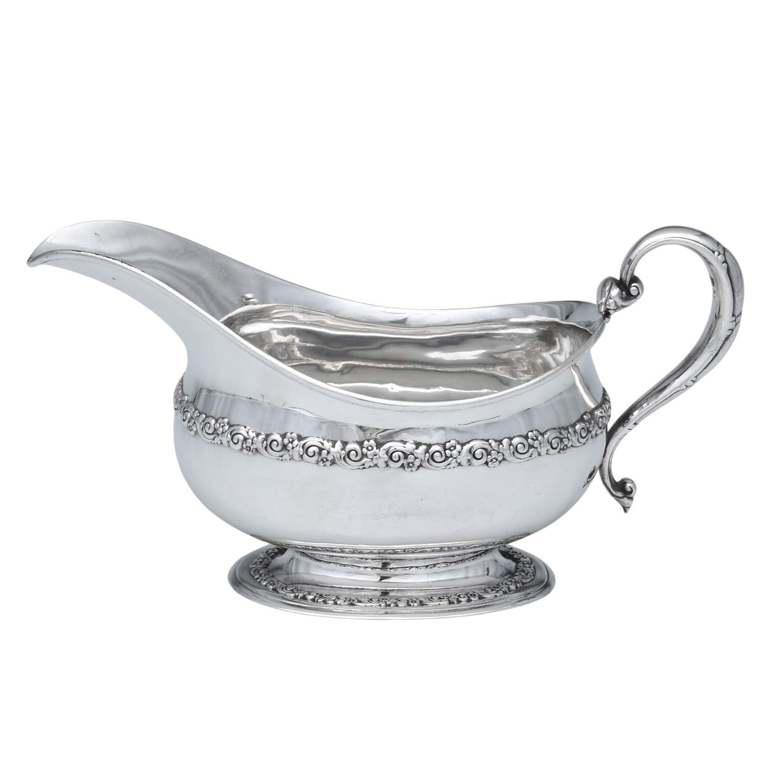 14519 (Sterling, Hollowware) Sterling Gravy Boat with Attached Underplate by Tiffany & CO SILVER-1