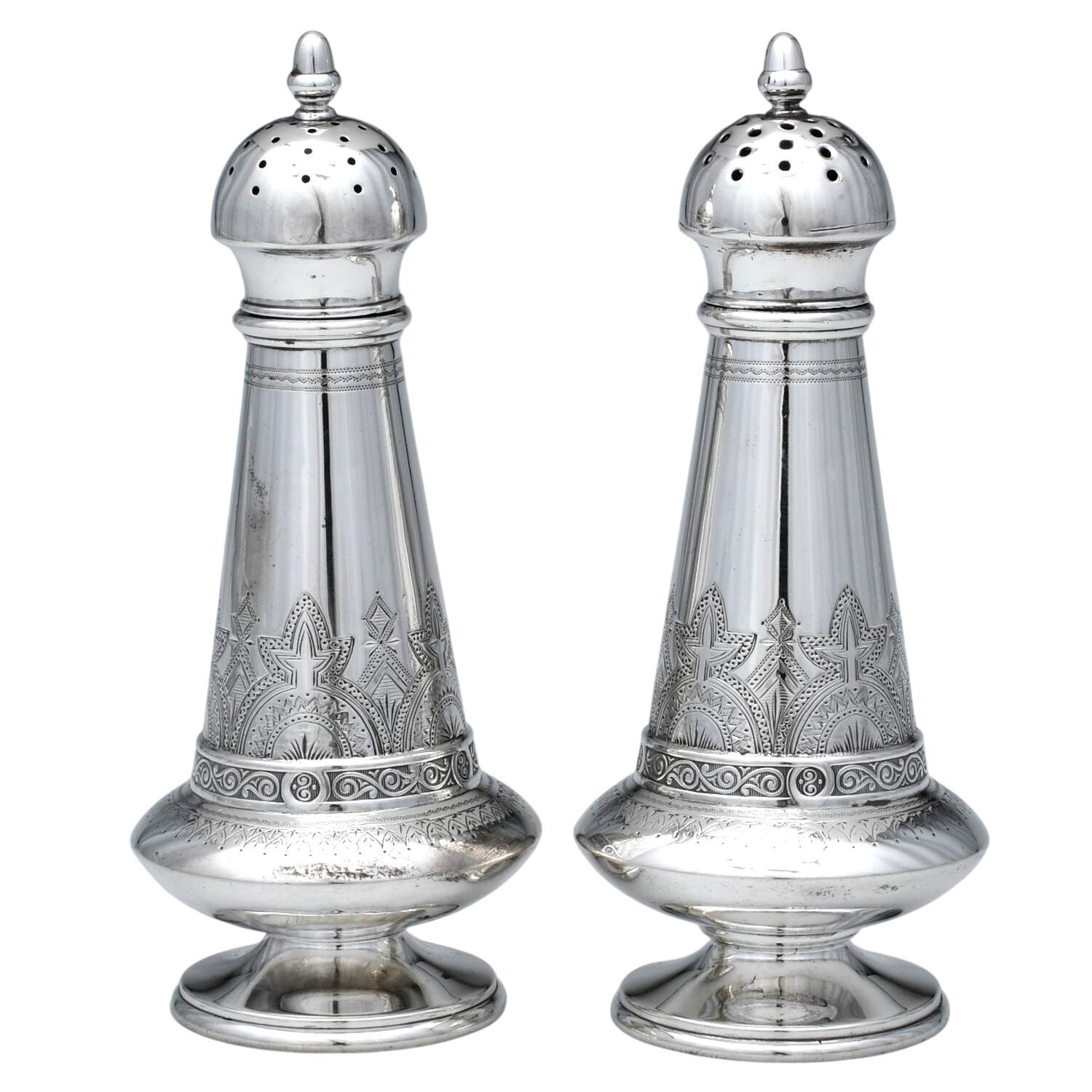 2218 (Sterling, Hollowware) Salt and Pepper Set by Tiffany & CO SILVER-1