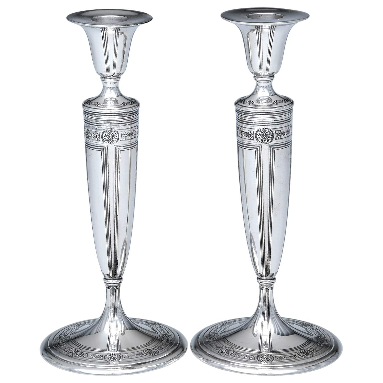 17978a (Sterling Hollowware) Pair of Candlesticks by Tiffany & CO SILVER-1