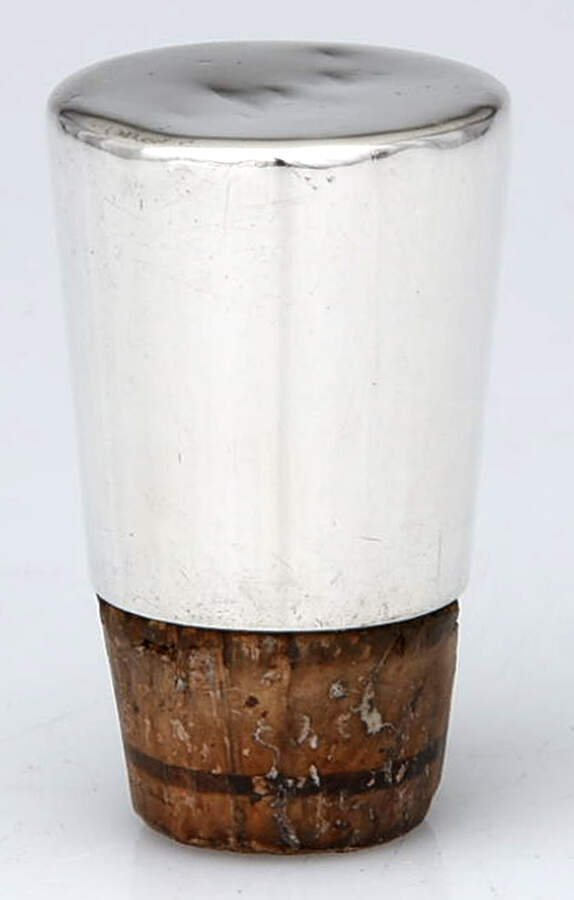 Sterling Hollowware Sterling Overlay Wine Decanter, Stopper Only by Unknown Manufacturer-1