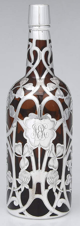 Sterling Hollowware Sterling Overlay Wine Decanter, No Stopper by Unknown Manufacturer-1