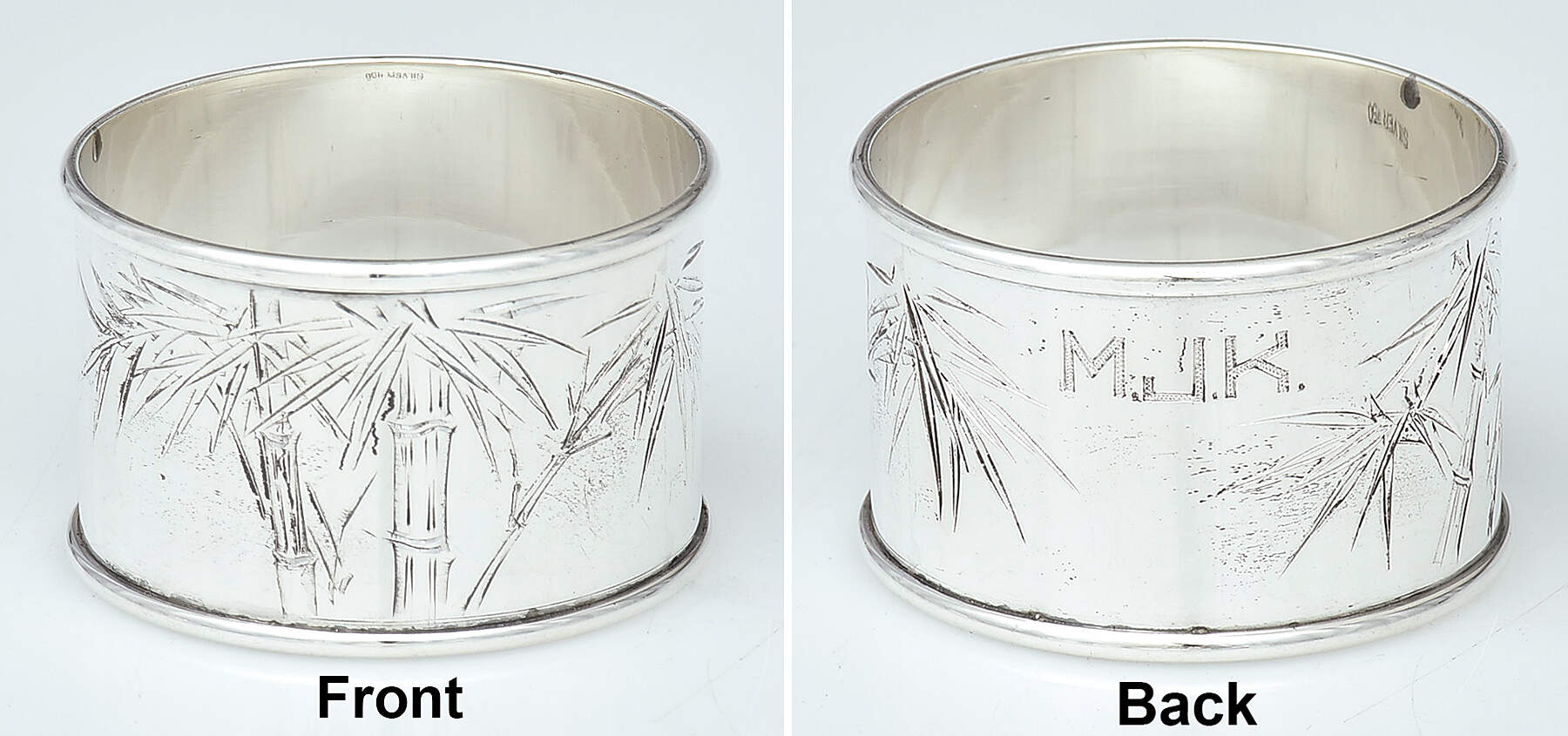 Sterling Hollowware Monogram Napkin Ring by Unknown Manufacturer-1