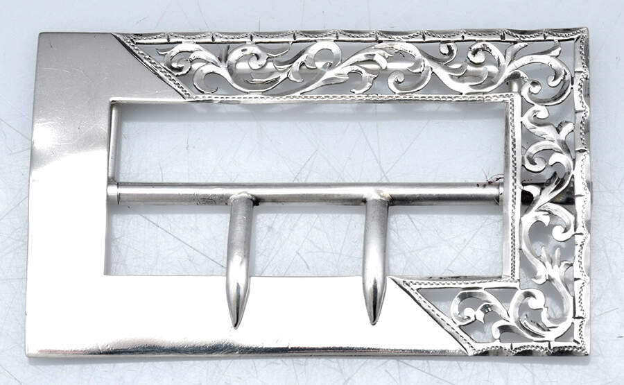 Sterling Hollowware Belt Buckle/Pin by Unknown Manufacturer-1