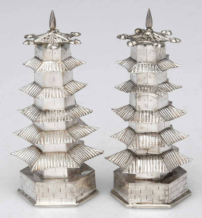 Sterling Hollowware Salt & Pepper Set by Unknown Manufacturer-1