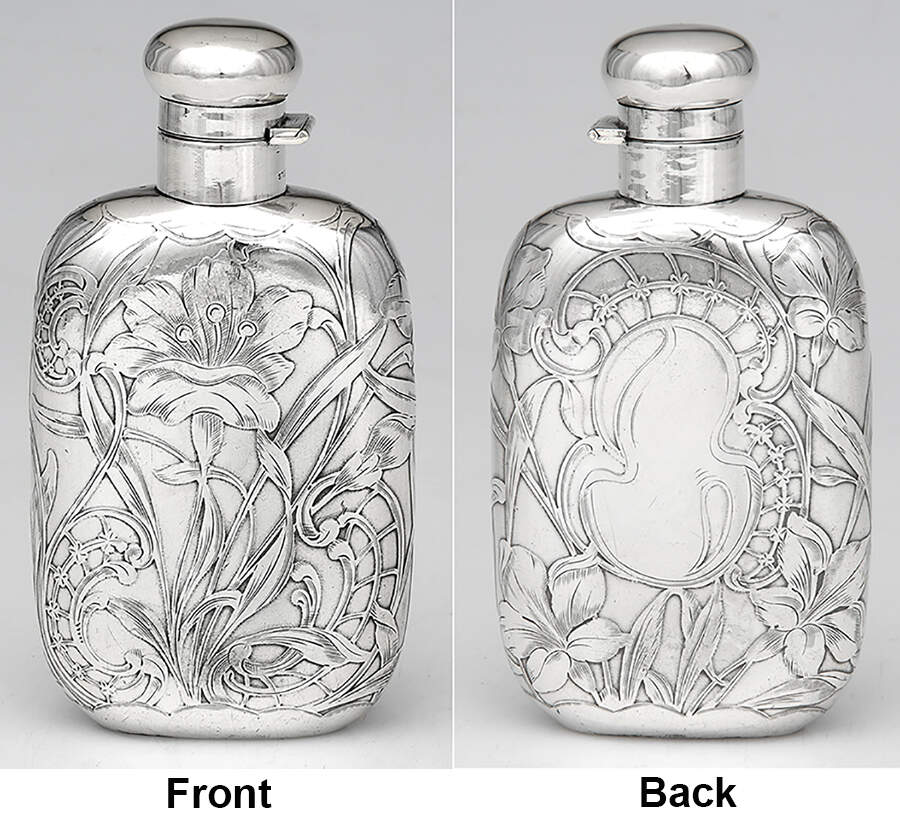 Sterling Hollowware Sterling Flask with Glass Liner by Unknown Manufacturer-1