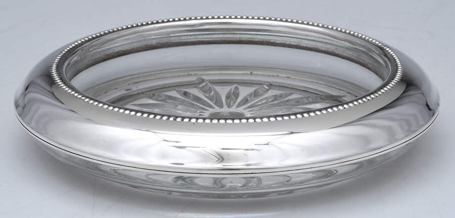 Sterling Hollowware Sterling Lip Crystal Wine Coaster by Unknown Manufacturer-1