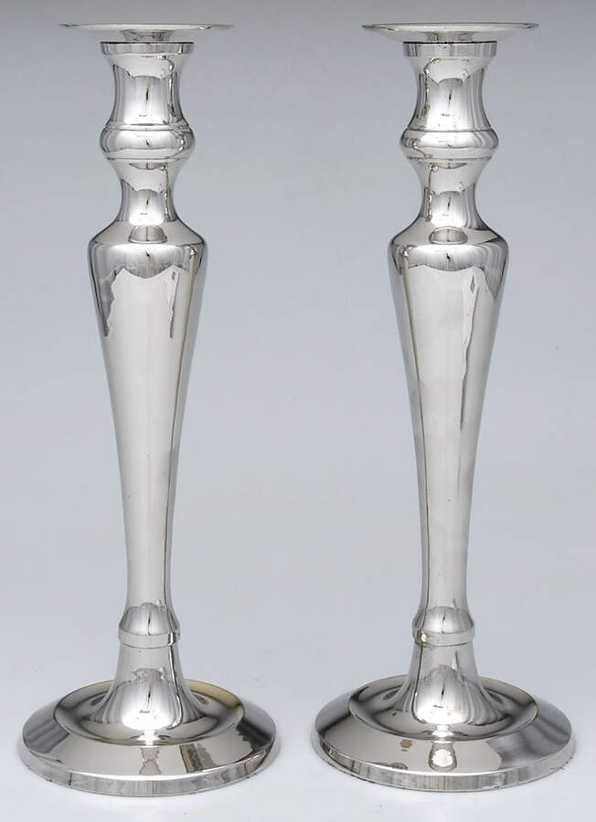 Silverplate Hollowware Pair of 13" Candlesticks by Unknown Manufacturer-1