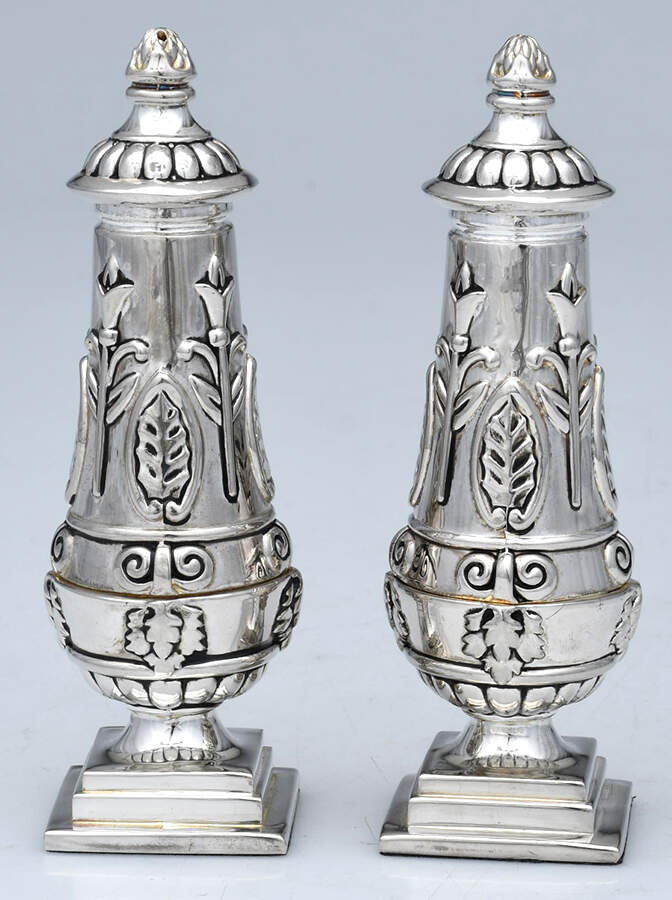 Silverplate Hollowware Individual Salt & Pepper by Unknown Manufacturer-1