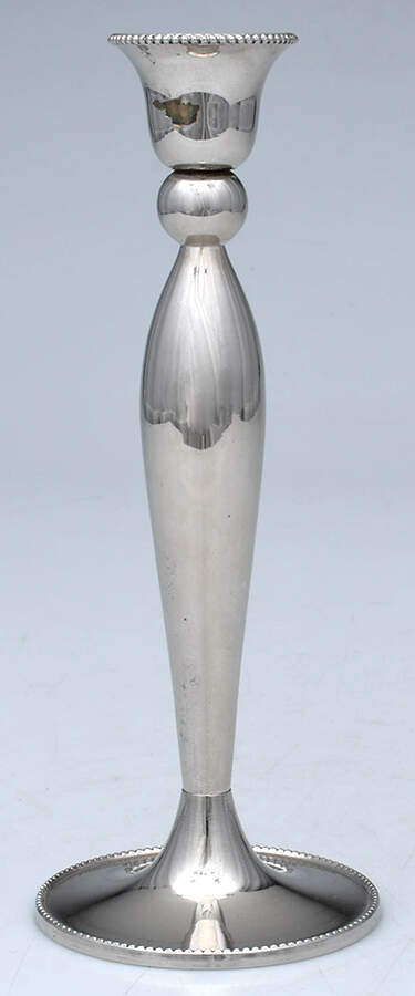 Silverplate Hollowware 8" Candlestick by Unknown Manufacturer-1