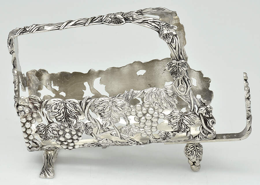 Silverplate Hollowware Wine Bottle Holder by Unknown Manufacturer-1