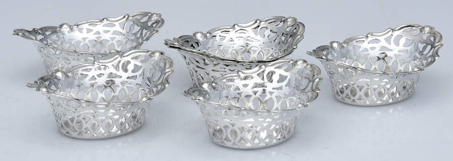Silverplate Hollowware Nut Dish - Set of 6 by Unknown Manufacturer-1