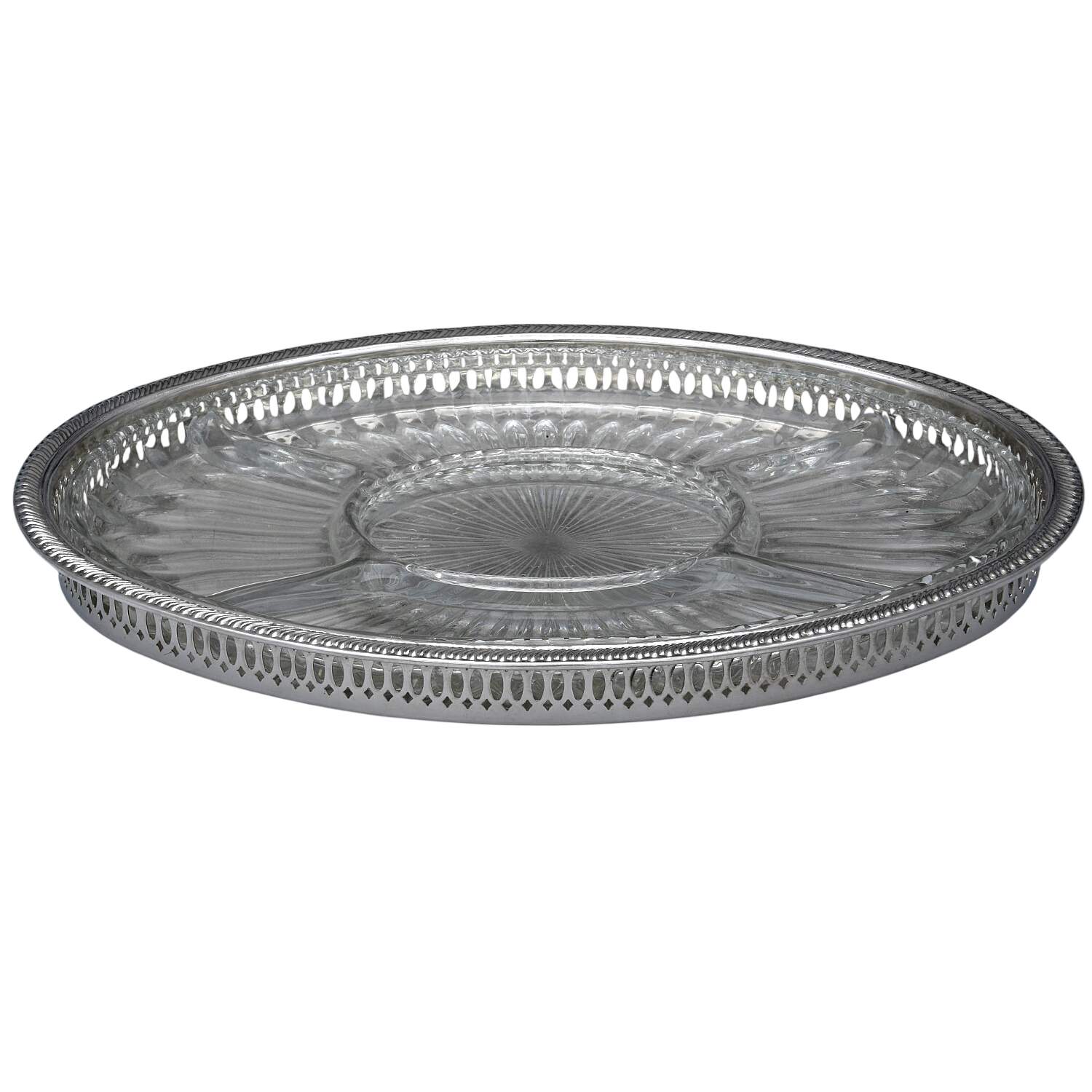 Silverplate Hollowware 5 Part Relish with Glass Liner(S) by Unknown Manufacturer-1