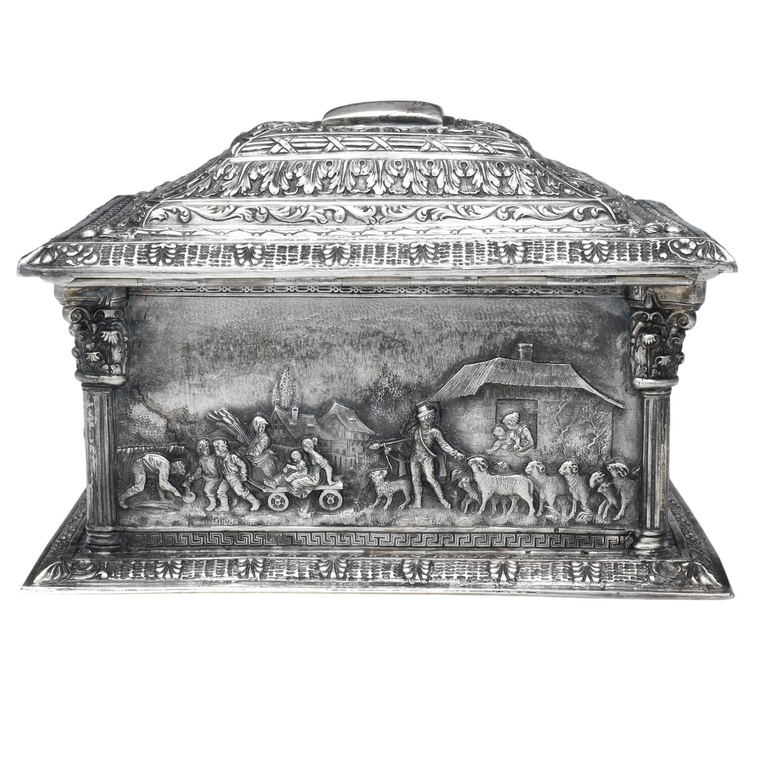 Silverplate Hollowware Jewelry Box with Hinged Lid by Unknown Manufacturer-2