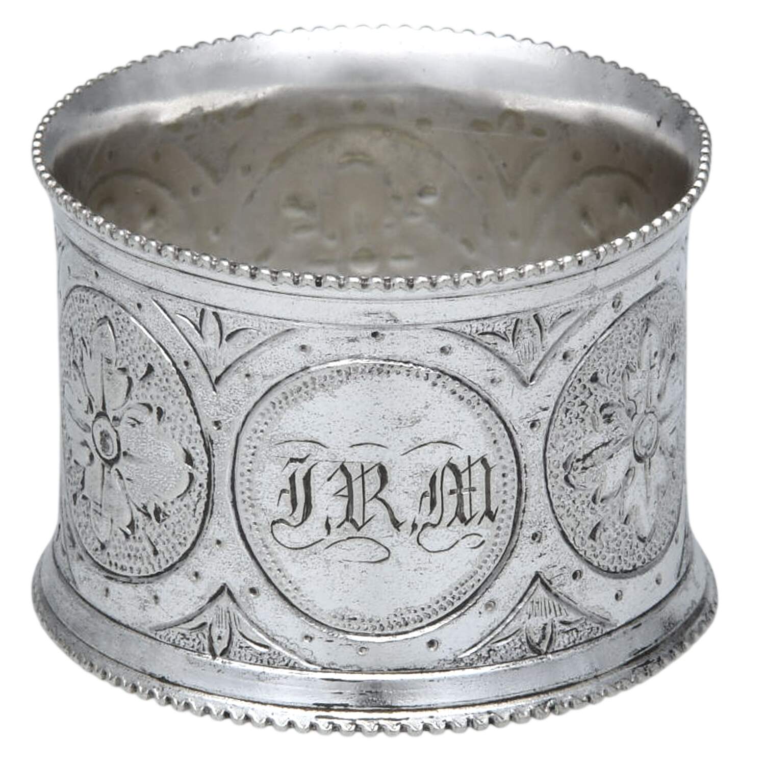 Silverplate Hollowware Monogram Napkin Ring by Unknown Manufacturer-1