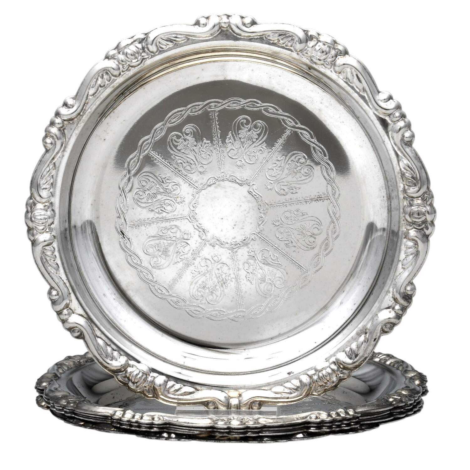Silverplate Hollowware Coaster - Set of 5 by Unknown Manufacturer-1