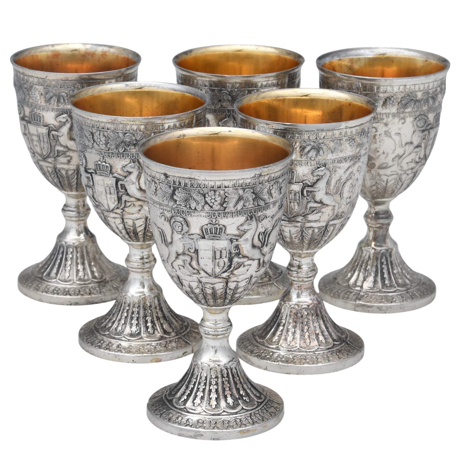Silverplate Hollowware Shot Glass - Set of 6 by Unknown Manufacturer-1