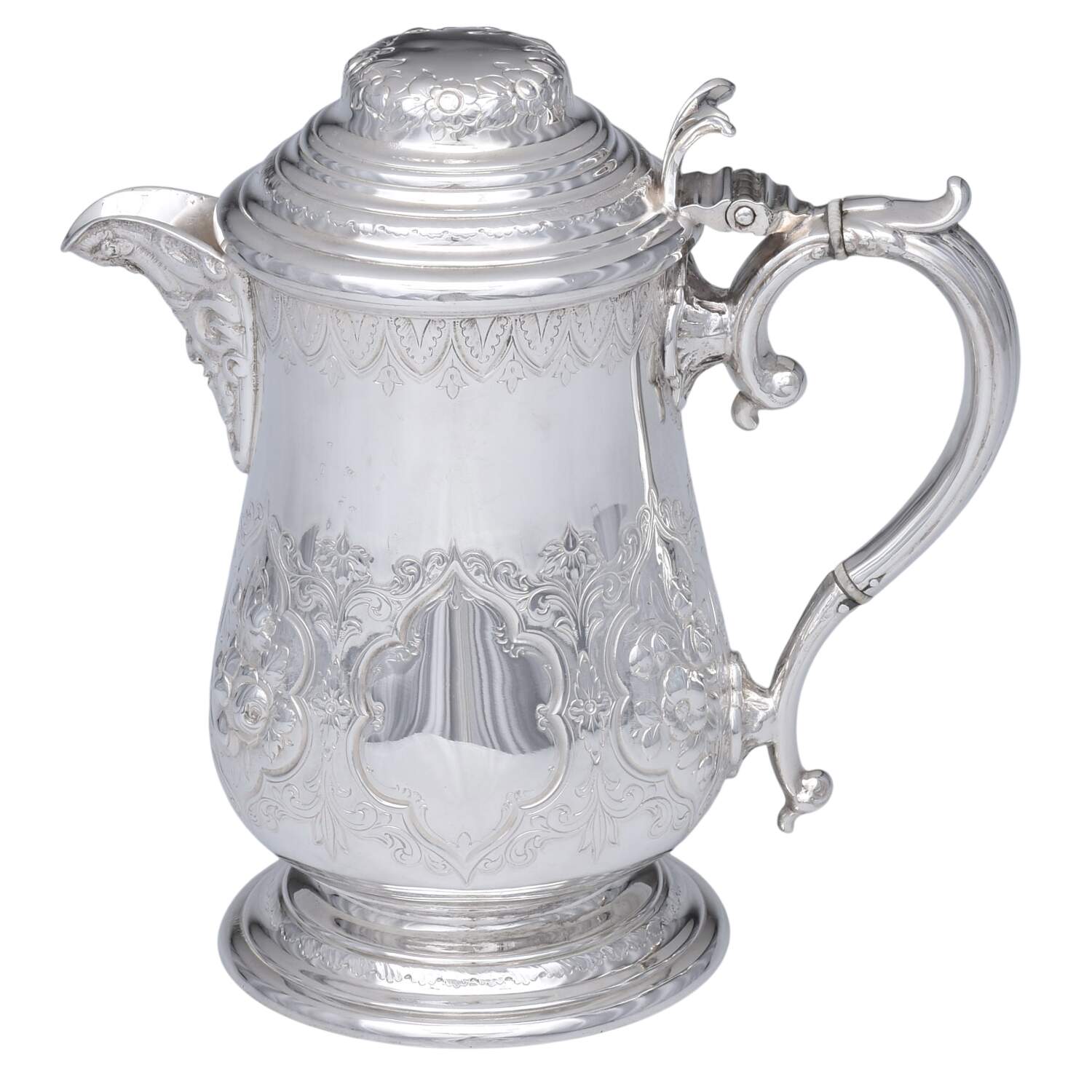 Silverplate Hollowware Carafe with Hinged Lid by Unknown Manufacturer-1