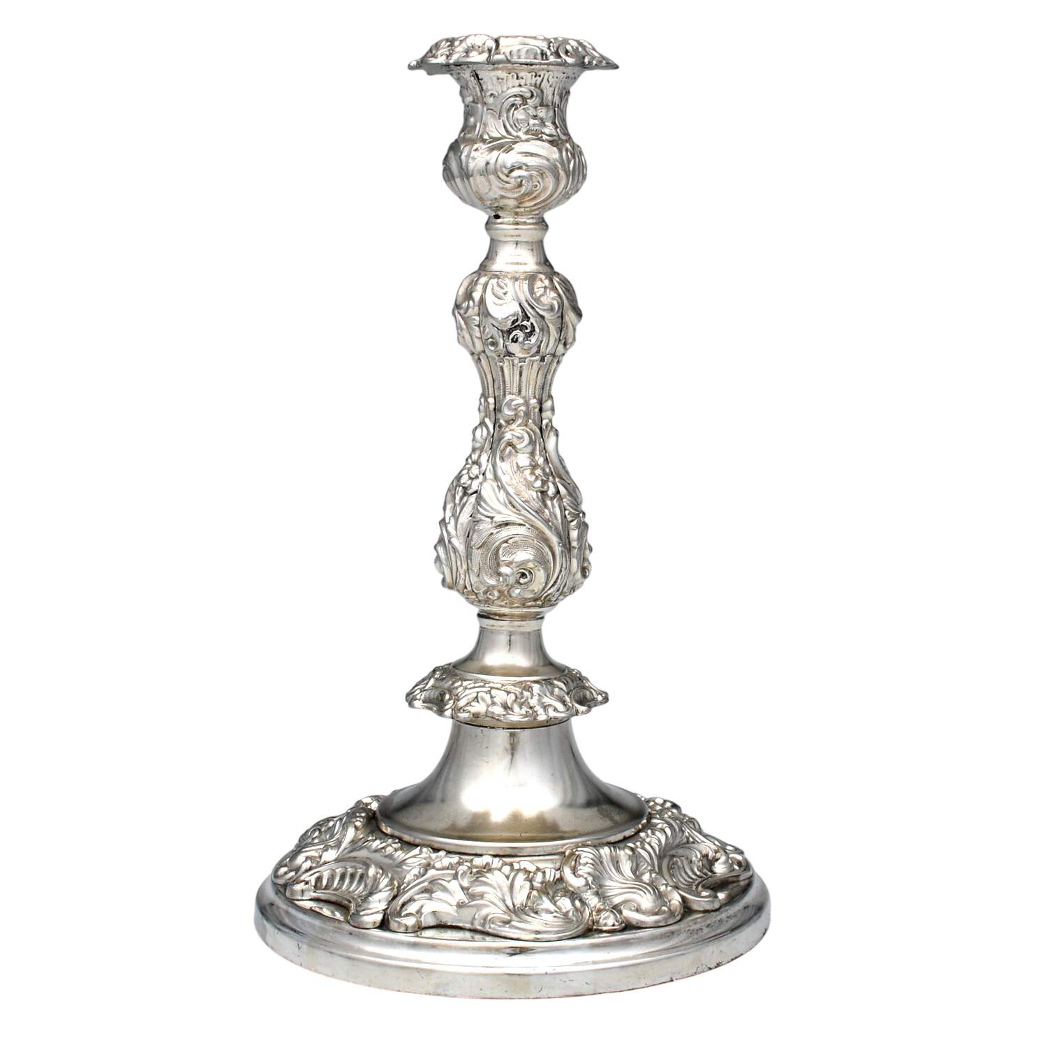 Silverplate Hollowware 10" Weighted Candlestick by Unknown Manufacturer-1