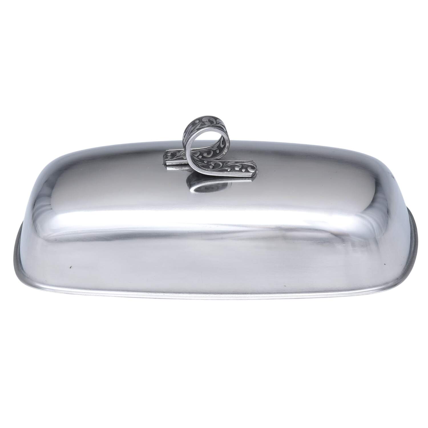 Stainless Hollowware Lid for 1/4 Lb Butter by Unknown Manufacturer-1