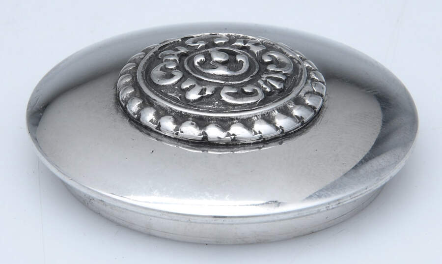 Pewter Hollowware Lid for Pill Box by Unknown Manufacturer-1
