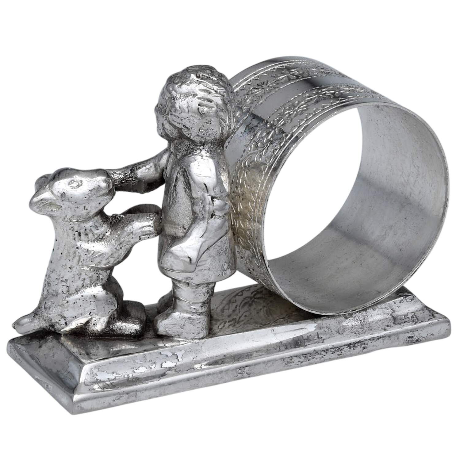 Figural Napkin Rings (Silverplate Napkin Ring by Unknown Manufacturer-1
