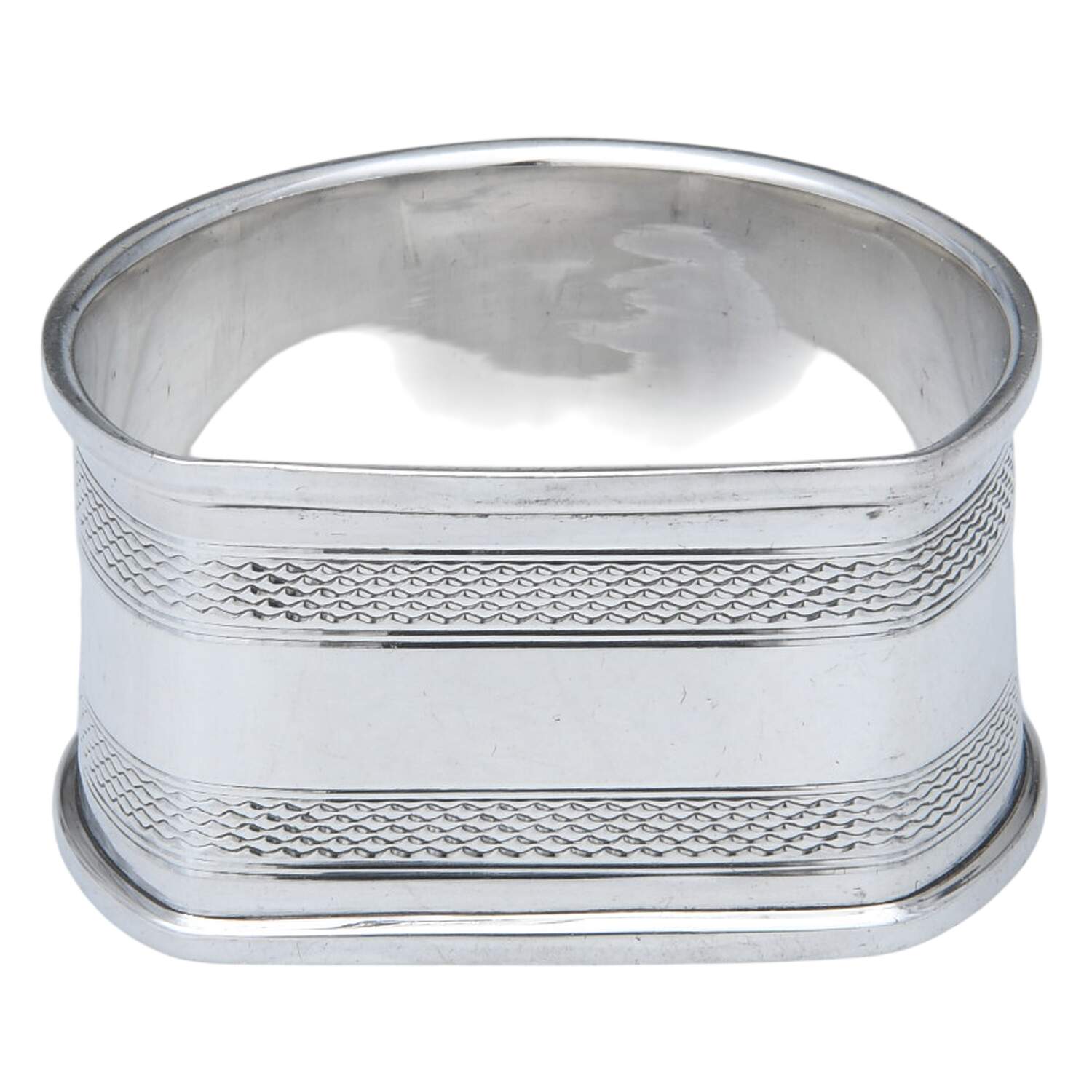 England Sterling Hollowware Oblong Napkin Ring by Unknown Manufacturer-1