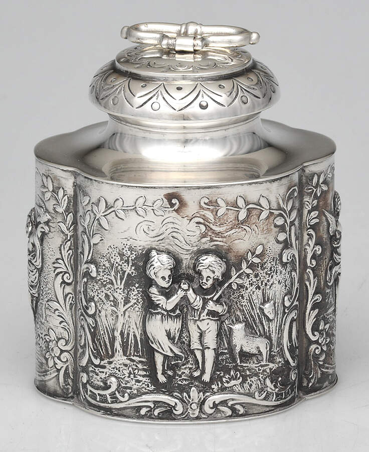 England Silverplate Hollowware Tea Caddy & Lid by Unknown Manufacturer-1