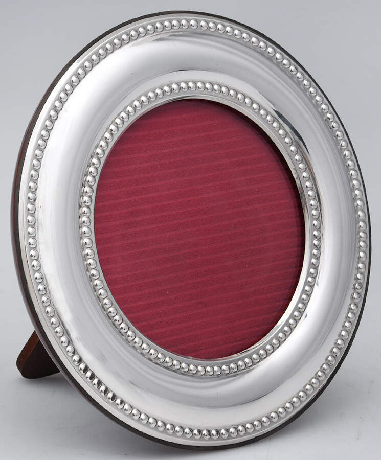 Italy Sterling Hollowware Round Picture Frame Holds 3 3/4" Picture by Unknown Manufacturer-1