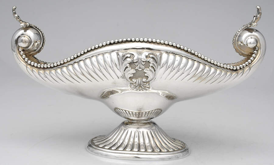 Italy Sterling Hollowware Oval Footed Centerpiece by Unknown Manufacturer-1