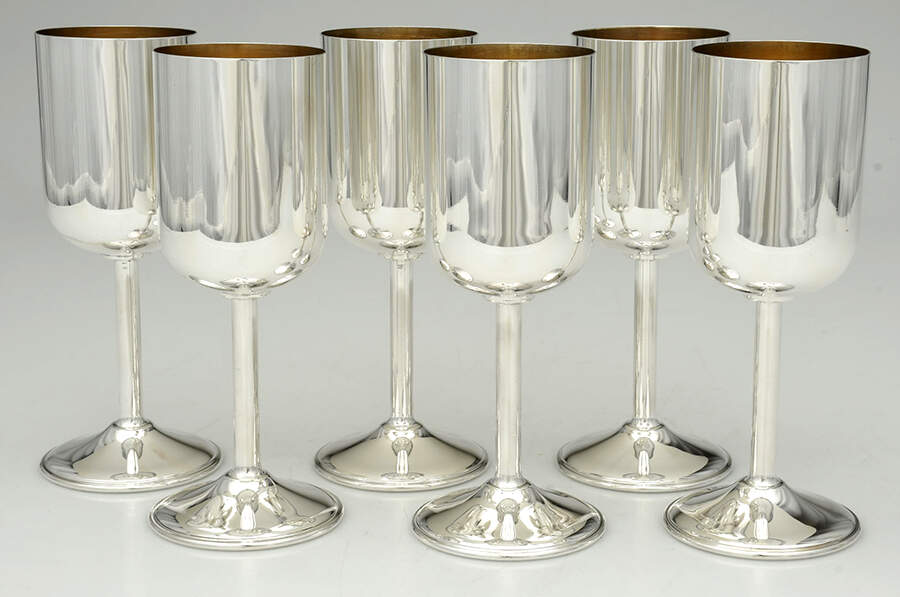 Italy Sterling Hollowware Sterling Water Goblet - Set of 6 by Unknown Manufacturer-1