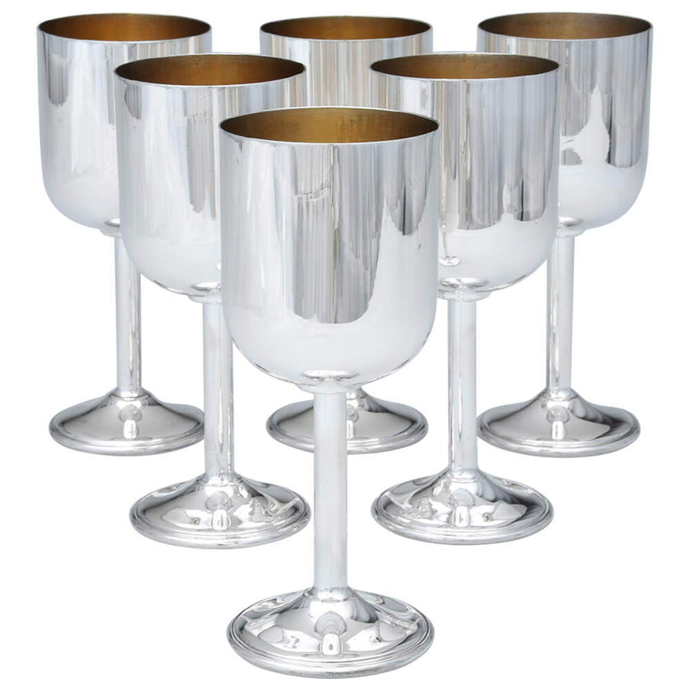 Italy Sterling Hollowware Wine Goblet - Set of 6 by Unknown Manufacturer-1