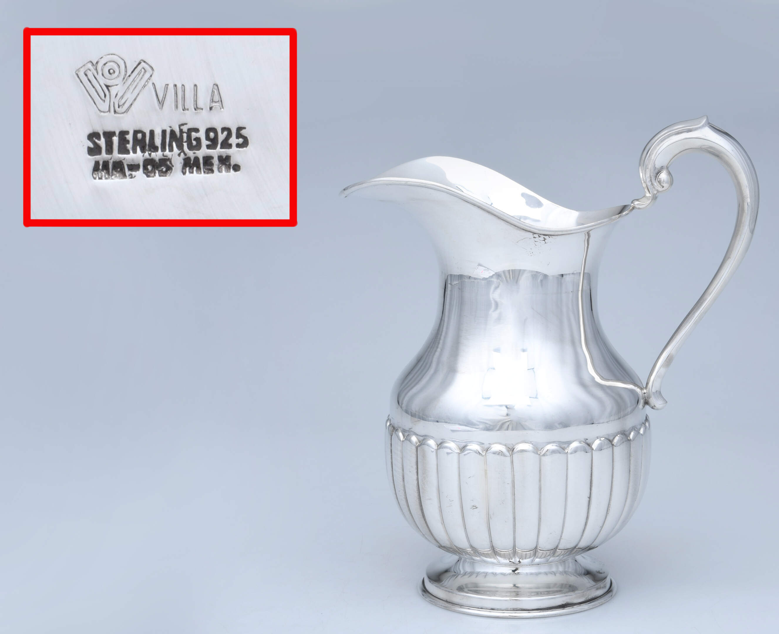 Mexico Sterling Hollowware Sterling Water Pitcher by Unknown Manufacturer-1