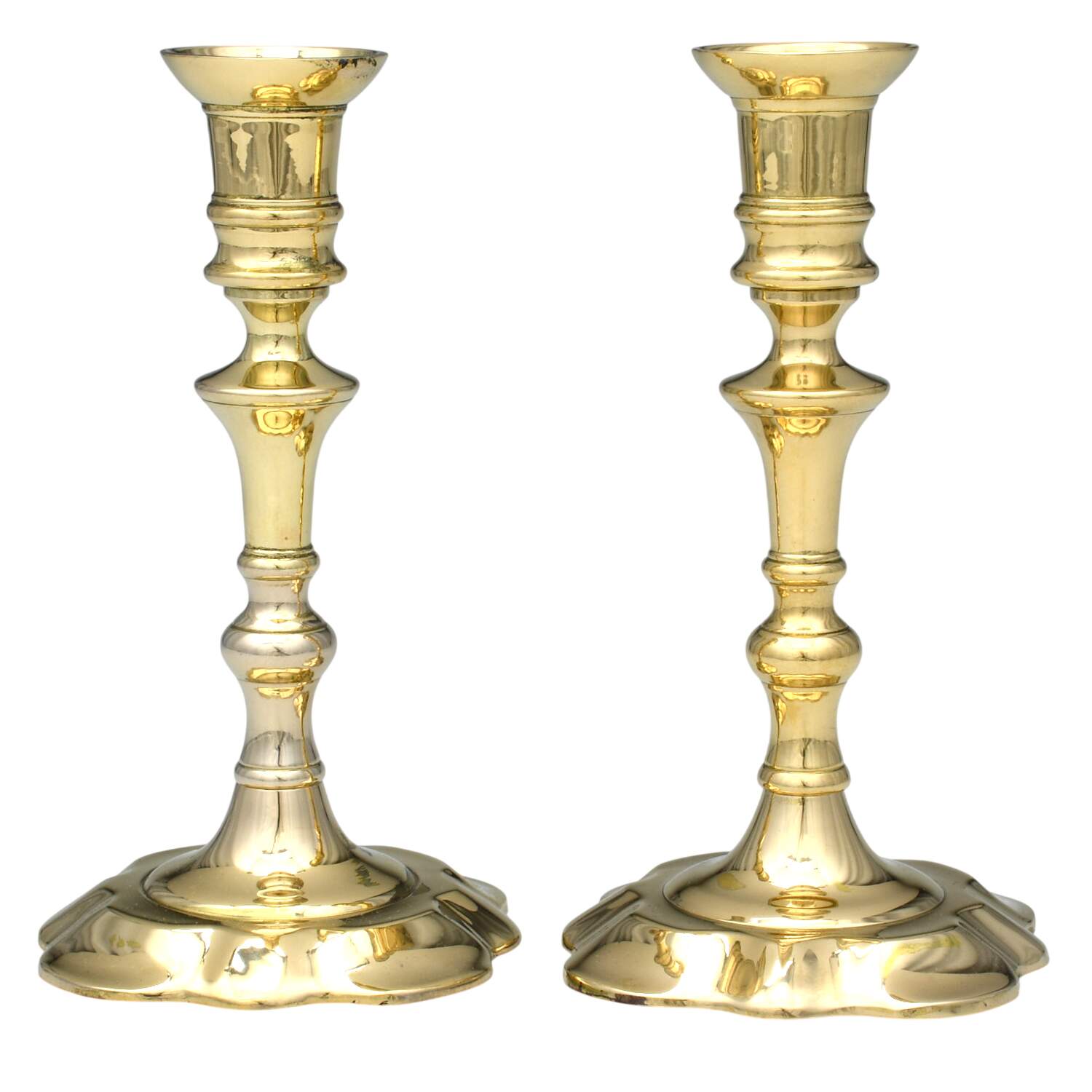 Brass Candlesticks Pair of 7" Candlesticks by Unknown Manufacturer-1