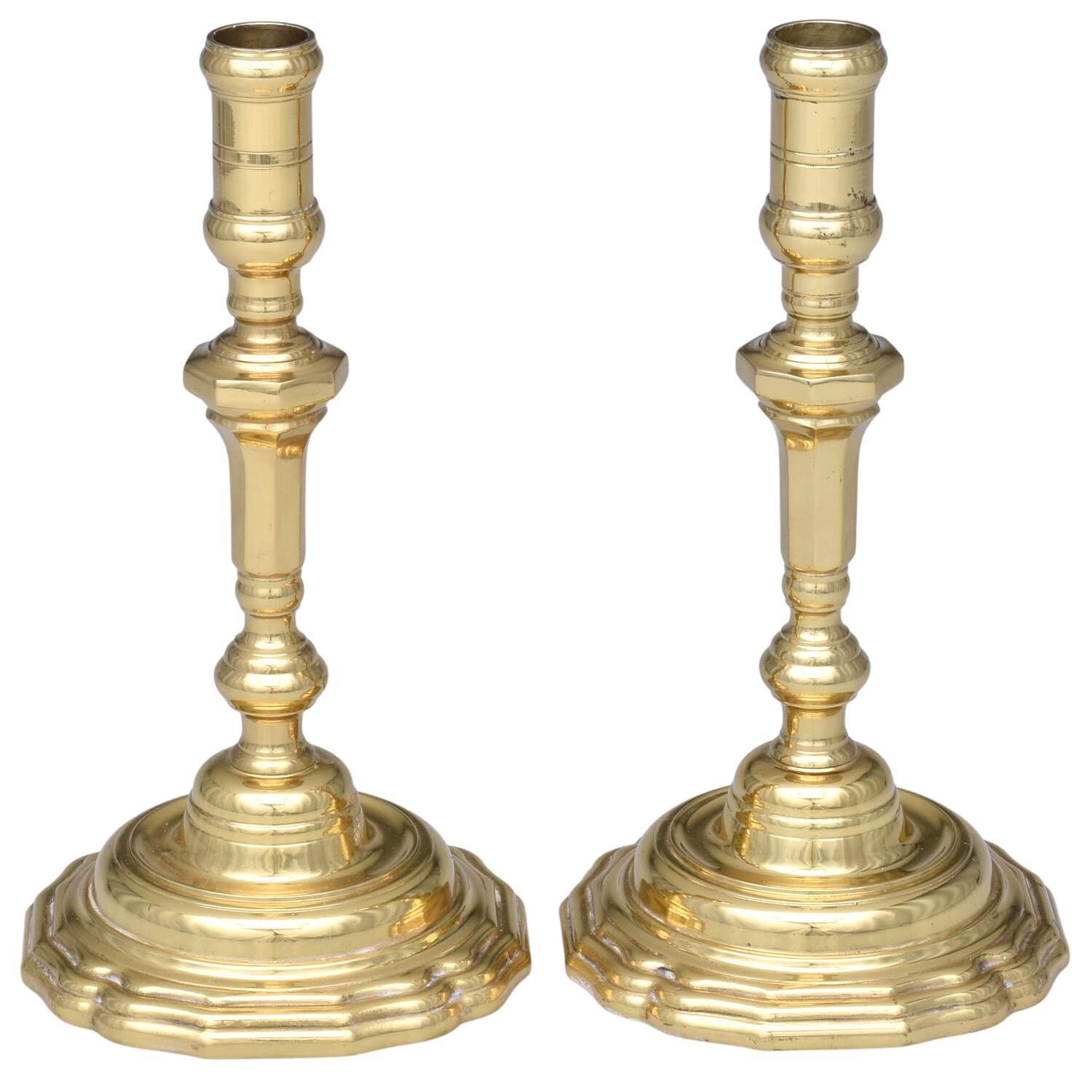 Brass Candlesticks Pair of 8" Candlesticks by Unknown Manufacturer-1