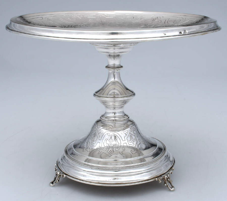 Austria Sterling Hollowware 10" Diameter Pedestal Cake Stand by Unknown Manufacturer-3