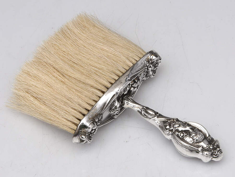 He Loves Me (Sterling, Hollowware) Bonnet Brush by Unger Brothers-1