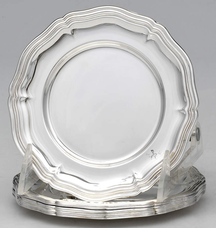 Peru Silverplate Hollowware Bread & Butter Plate - Set of 8 by Unknown Manufacturer-1