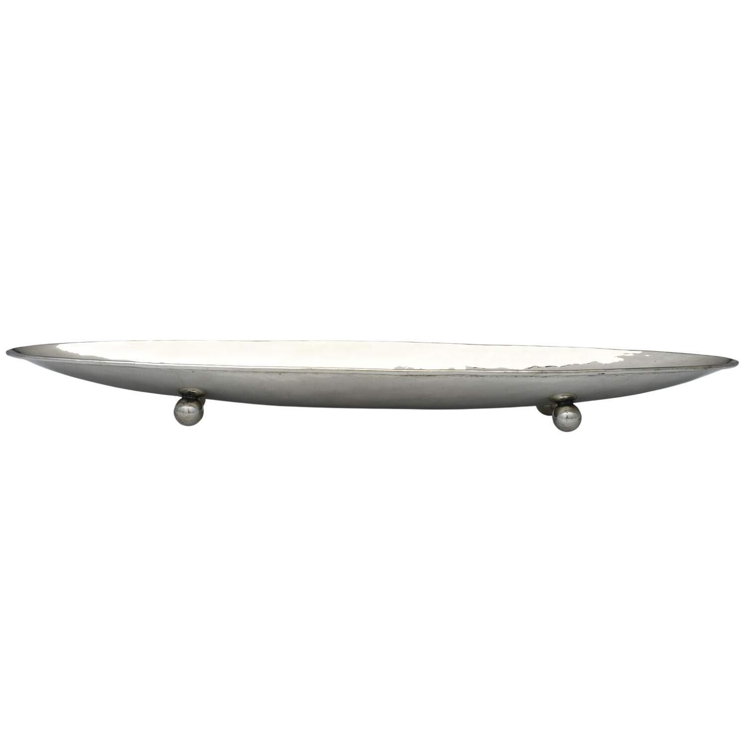 Brass Hollowware 24" Footed Fish Platter by Unknown Manufacturer-1